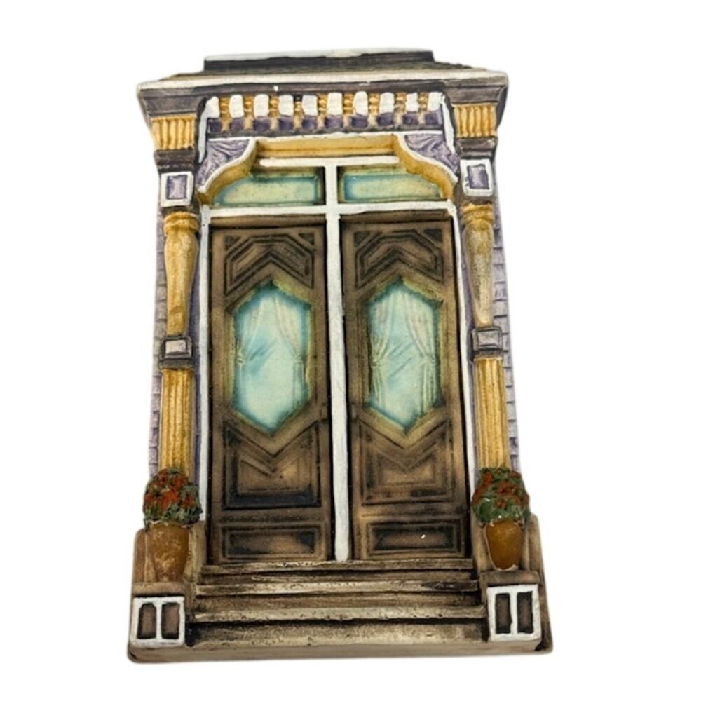 GUILLON ATELIER CeramicโVictorian Door Signed Plaque San Francisco Doortrait